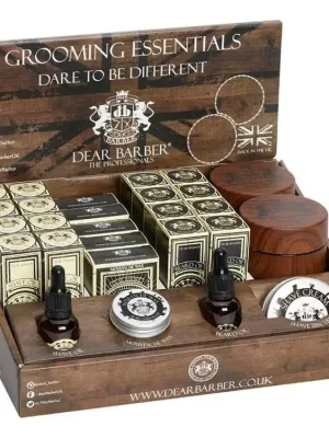 Speciální Cena Prezentační box s produkty na vousy a holení DEAR BARBER Top display unit Grooming