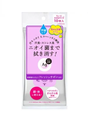 Sleva SHISEIDO Deo ubrousky Ag Deo 24 Clear Shower Sheet Fresh Savon (10 ks)