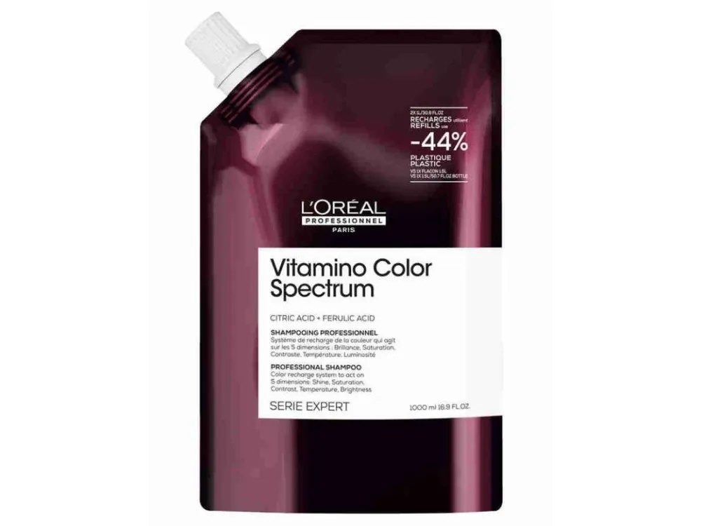 L´ORÉAL Expert Vitamino Color Spectrum Shampoo REFILL 1000ml - pečující šampon pro barvené vlasy Nová Kolekce