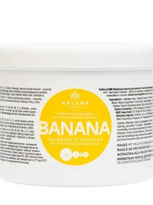 Nakupujte Hned KALLOS KJMN Banana Hair Mask 500ml - maska na suché vlasy s multivitamíny