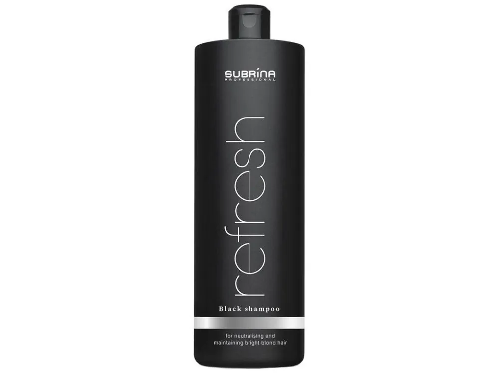 Must-Have SUBRÍNA Refresh Black Shampoo 1000ml - černý šampon pro chladný odstín blond vlasů
