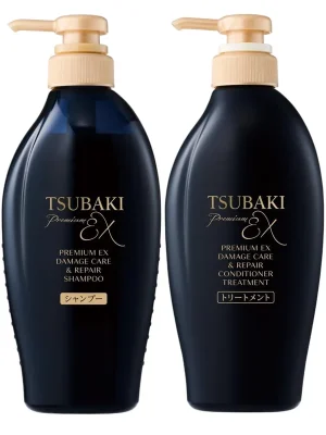 SHISEIDO TSUBAKI Prémiový šampon a kondicioner Premium EX Damage Care & Repair Shampoo & Treatment (400 ml + 400 ml) Jen Po Omezenou Doba
