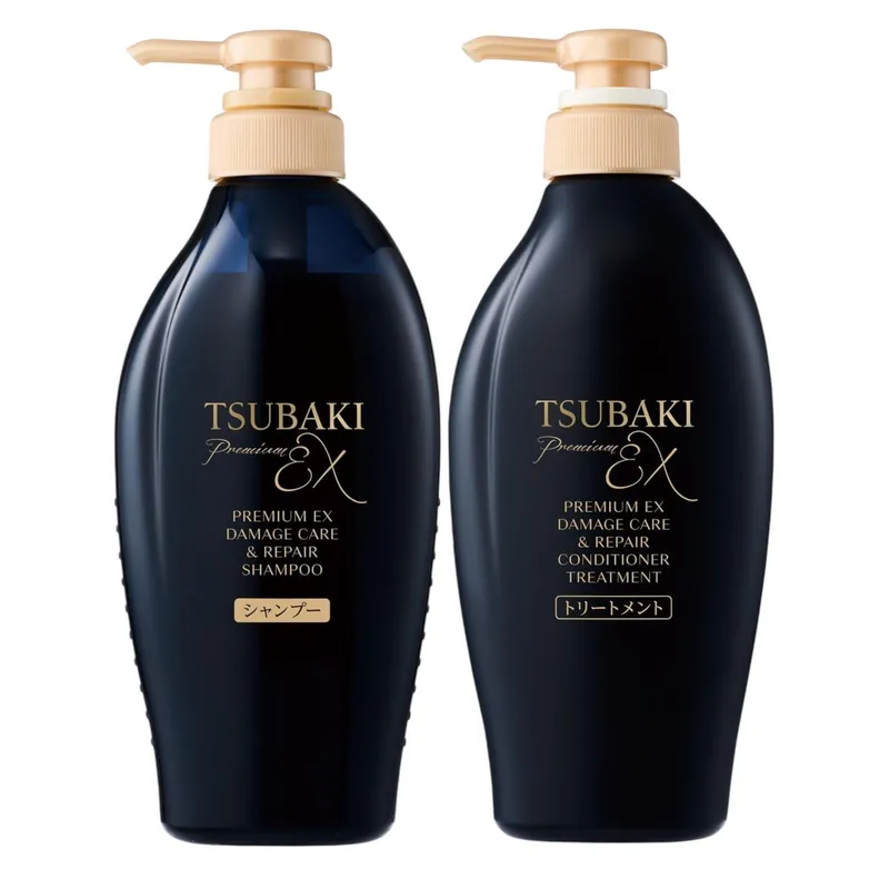 SHISEIDO TSUBAKI Prémiový šampon a kondicioner Premium EX Damage Care & Repair Shampoo & Treatment (400 ml + 400 ml) Jen Po Omezenou Doba