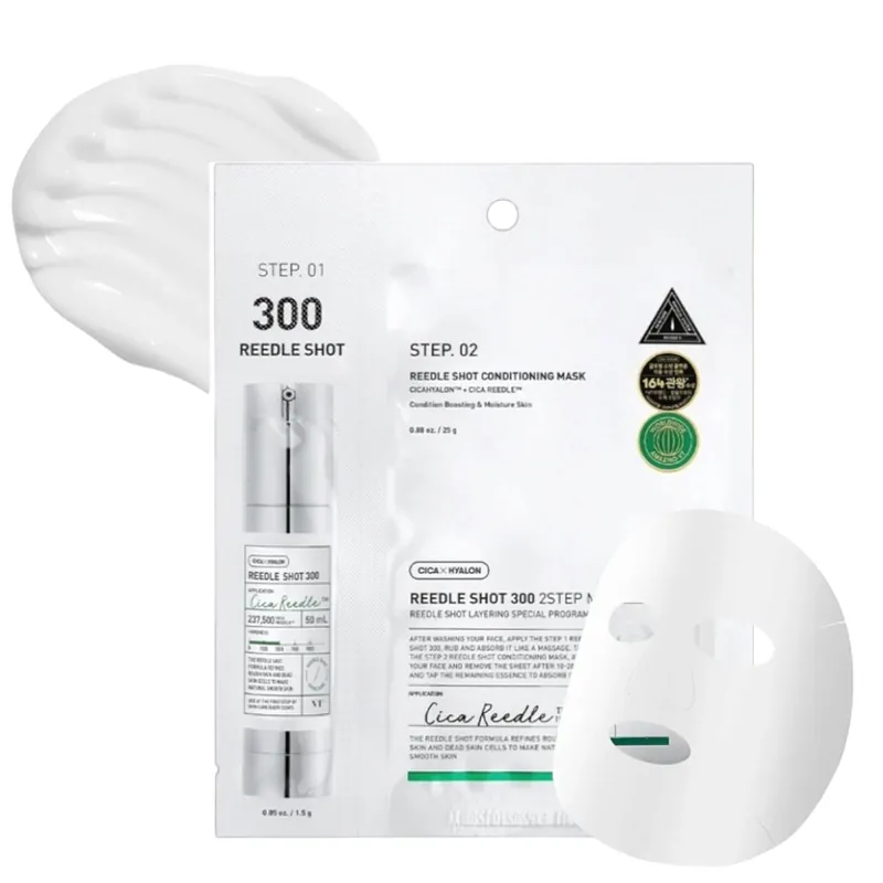 Omezená Nabídka VT COSMETICS Dvoukroková maska s mikrojehličkami REEDLE SHOT 300 2-Step Mask (1,5 g + 25 g)