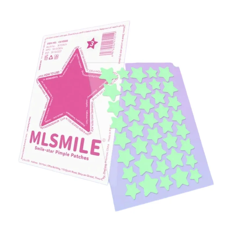 Poslední Šance MLSMILE Barevné náplasti na akné Smile Star Pimple Patches - #03 Green (40 ks)