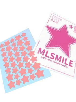 Víkendová Akce MLSMILE Barevné náplasti na akné Smile Star Pimple Patches - #04 Pink (40 ks)