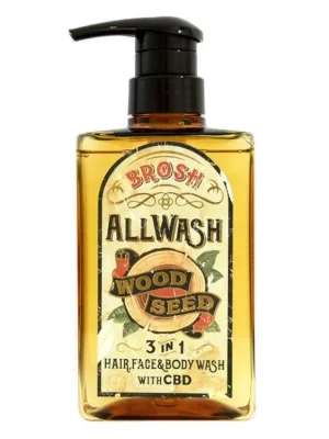 Mycí gel na vlasy, tvář a tělo BROSH All wash 3 in 1 Hair, Face & Body - Wood seed 400 ml Víkendová Akce