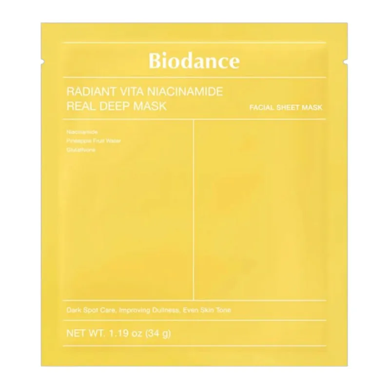 Nejprodávanější BIODANCE Hydrogelová pleťová maska Radiant Vita Niacinamide Real Deep Mask