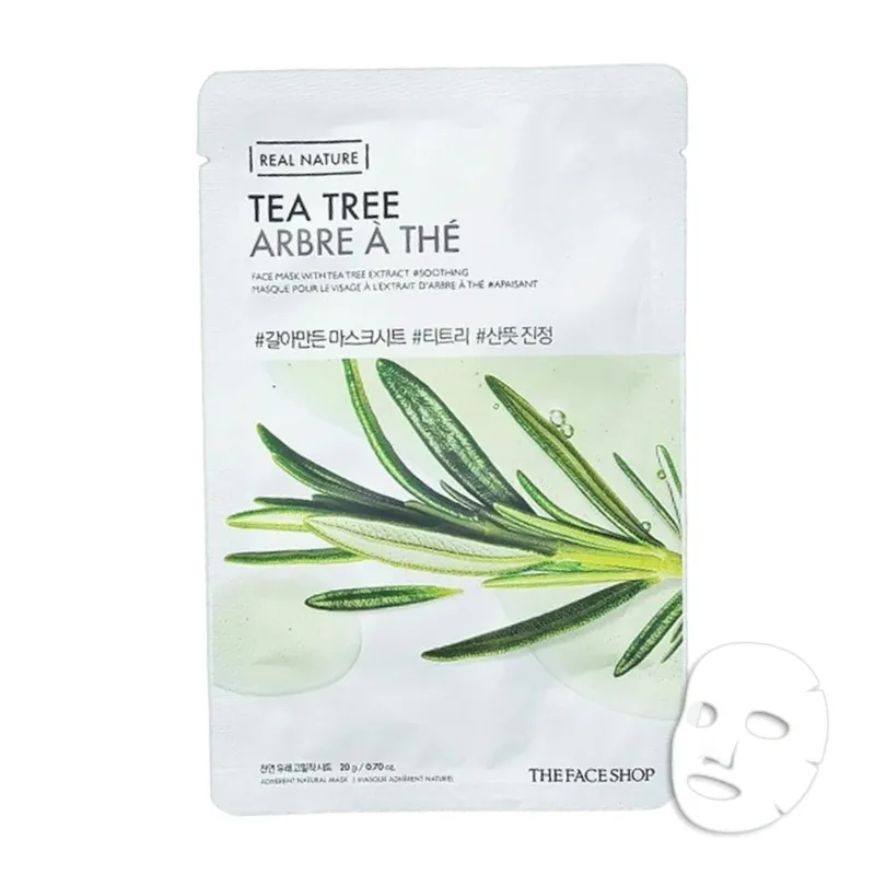 Super Cena THE FACE SHOP Plátýnková maska Real Nature Sheet Mask Tea Tree
