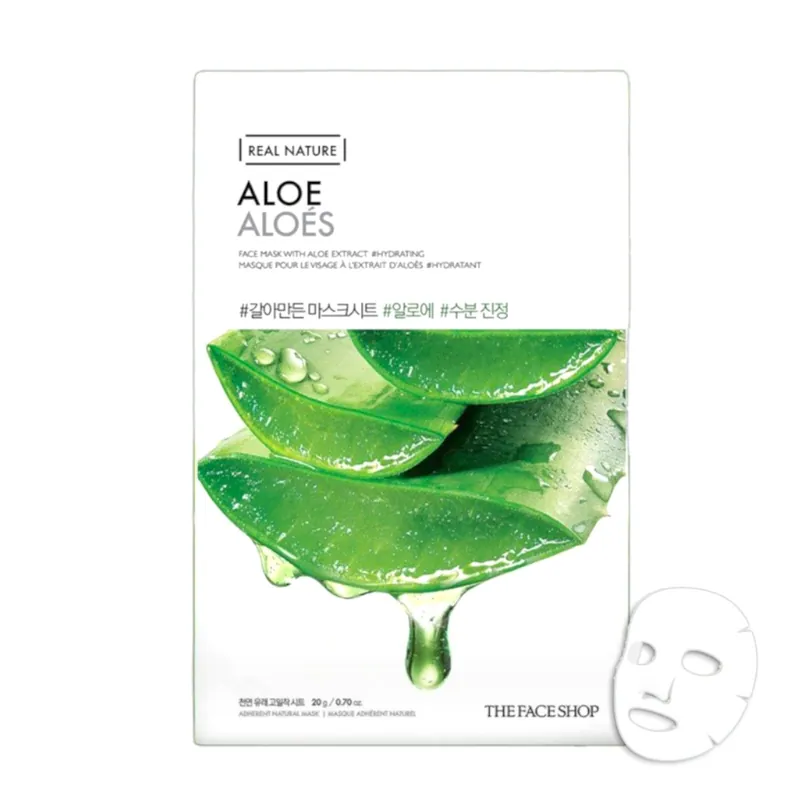 THE FACE SHOP Plátýnková maska Real Nature Sheet Mask Aloe Ověřený