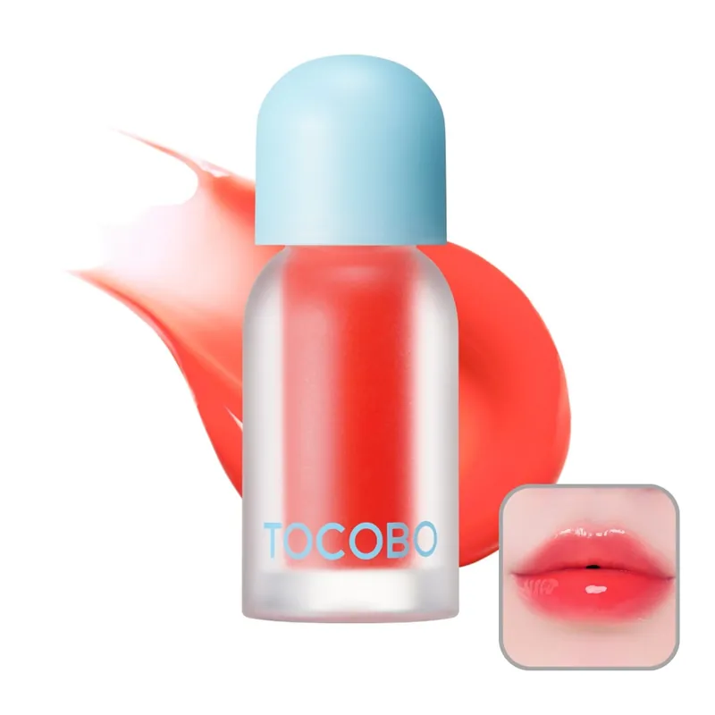 TOCOBO Lesk na rty s plump efektem Juicy Berry Plumping Lip Oil #15 Coral Soda Horká Nabídka