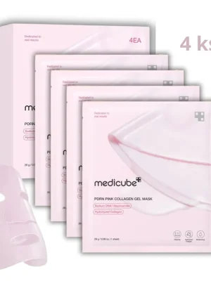 MEDICUBE Set hydrogelových masek PDRN Pink Collagen Gel Mask (4 ks) Hit Sezóny