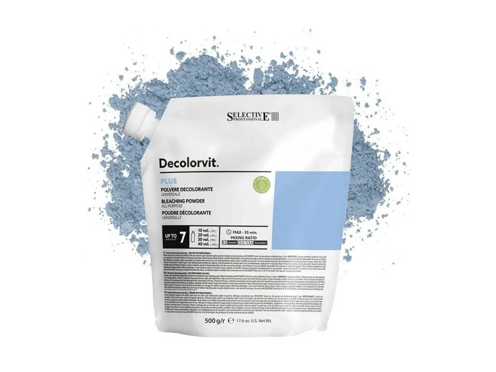 SELECTIVE Decolorvit Plus 7 - platinový odbarvovací prášek 500g - sáček Časově Omezené