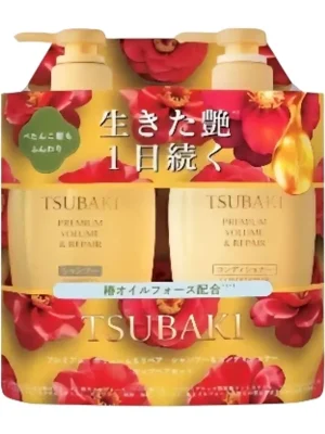Výprodej SHISEIDO TSUBAKI Prémiový šampon a kondicioner Premium Volume & Repair Shampoo & Treatment (450 ml + 450 ml)