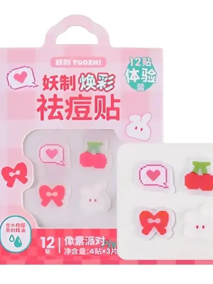 Nízká Cena YAOZHI Náplasti na akné Cute Radiance Acne Pimple Patch - Pixel Party (12 nálepek)