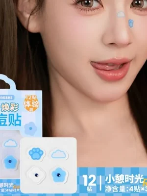 Novinka YAOZHI Náplasti na akné Cute Radiance Acne Pimple Patch - Rest Time (12 nálepek)