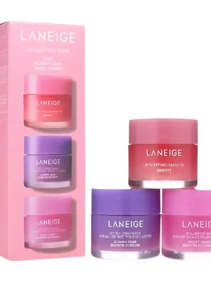 LANEIGE Set balzámů a nočních masek na rty Lip Sleeping Mask Trio Set (3 x 20 g) Akční Cena