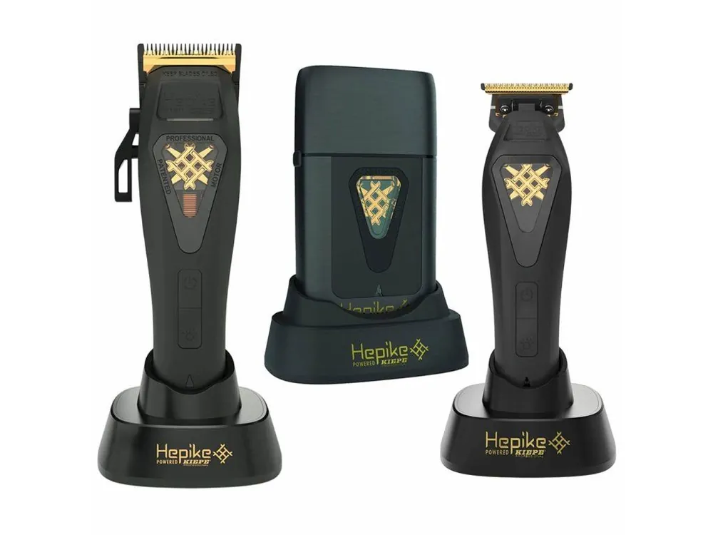 Doprava Zdarma Výhodná sada barber strojků HEPIKE clipper, trimmer & UV shaver
