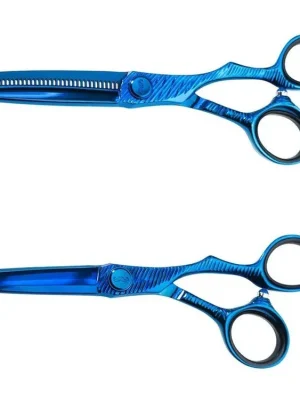 Set profesionálních kadeřnických nůžek MR. MUSTACHE Portofino Blu 6,0 Časově Omezené