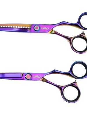 Set kadeřnických nůžek MR. MUSTACHE Rainbow 440c 5,5 Horká Nabídka