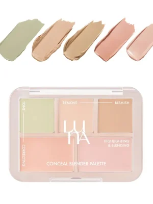 Oblíbený LUNA Paletka Conceal Blender Palette #01 Clear Cover