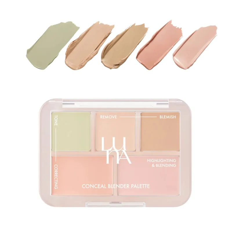 Oblíbený LUNA Paletka Conceal Blender Palette #01 Clear Cover