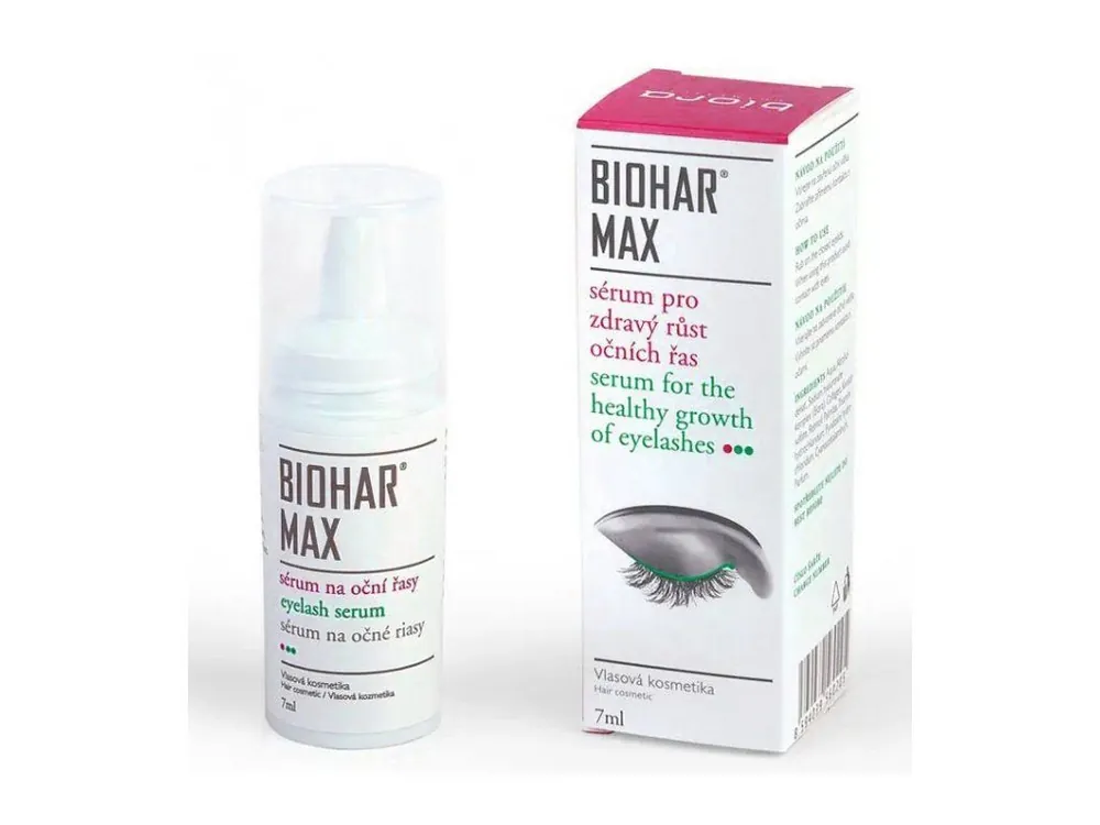 Finální Výprodej BIOHAR MAX Pro dlouhé a husté řasy 7ml - sérum k posílení a růstu očních řas