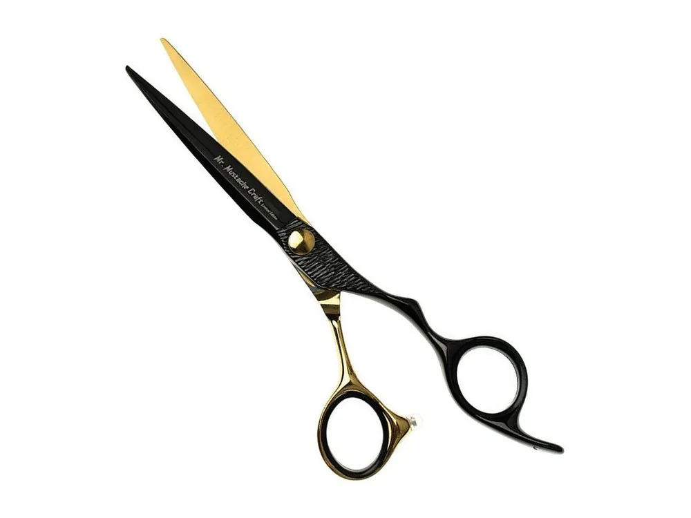 Jen Po Omezenou Doba Kadeřnické nůžky MR. MUSTACHE Craft Black-Gold 5,5"