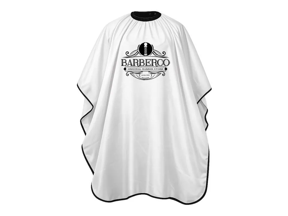 Elegantní barber pláštěnka BARBERCO White cape - zapínání na háčky Must-Have