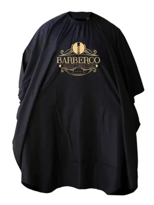 Elegantní barber pláštěnka BARBERCO Black cape - zapínání na háčky Originální