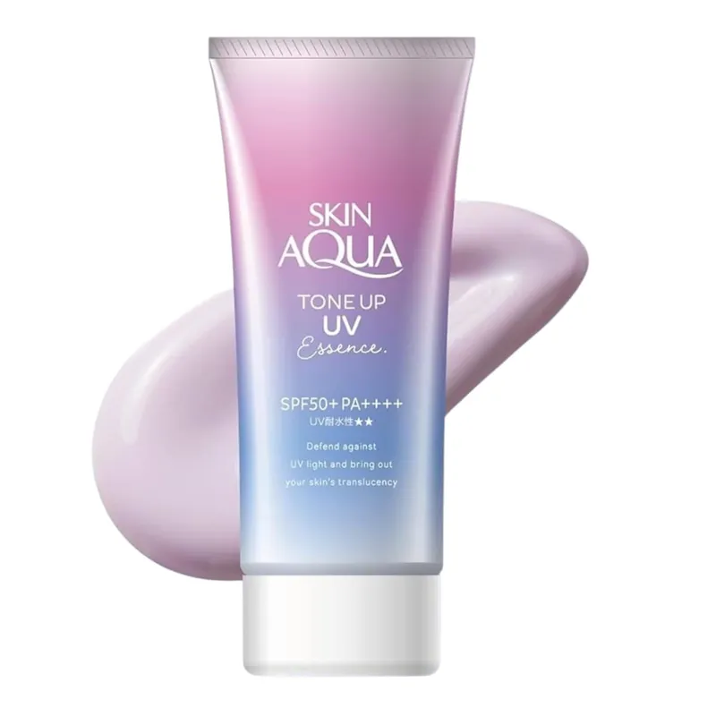 ROHTO MENTHOLATUM Tónovací opalovací esence Skin Aqua Tone Up UV Essence SPF50+ PA++++ Lavender (80 g) Cenově Výhodný