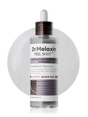 Nejlepší Volba Dr. MELAXIN Exfoliační pleťová ampule Peel Shot Exfoliating Black Rice Ampoule (80 ml)