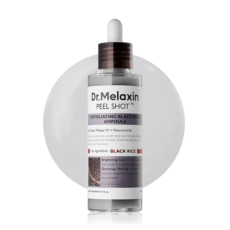 Nejlepší Volba Dr. MELAXIN Exfoliační pleťová ampule Peel Shot Exfoliating Black Rice Ampoule (80 ml)