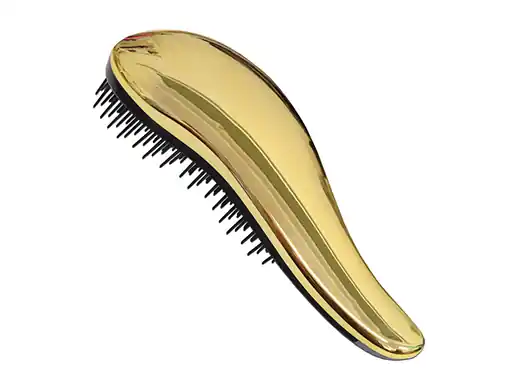 Značkový Rozčesávací kartáč / DETANGLING s rukojetí - zlatý