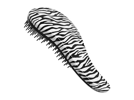 Akční Nabídka Rozčesávací kartáč / DETANGLING s rukojetí - vzor zebra