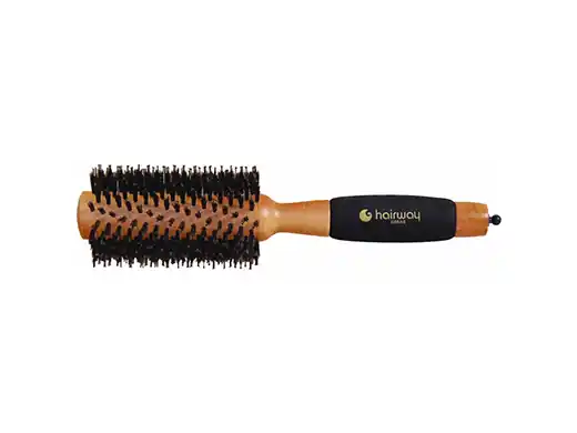 Kartáč kulatý dřevěný štětiny s bodlinkymi 28mm/60mm Hairway Akce
