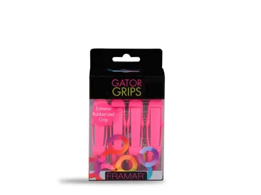 Sleva Skřipce "krokodýl"s pogumovaným povrchem růžový Gator Grips Framar