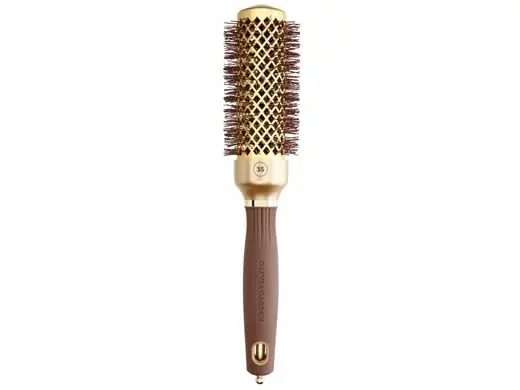 Kartáč Olivia Garden Expert Shine Bristles Gold&Brown 35(původně NT34) Levný
