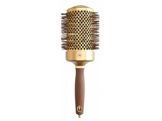 Poslední Šance Kartáč Olivia Garden Expert Shine Bristles Gold&Brown 65(původně NT64)