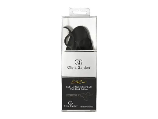 Finální Výprodej Nůžky Olivia Garden SilkCut 6,35 Matt Black - efilační nůžky