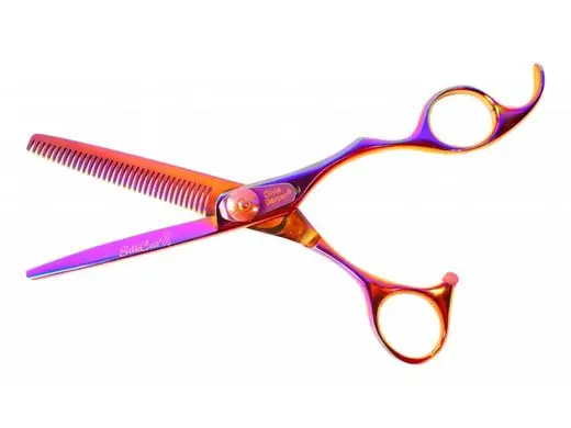 Víkendová Akce Nůžky Olivia Garden SilkCut Shear Rainbow RT6,35Efi - duhové
