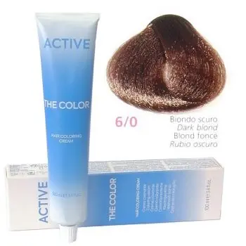 ACTIVE The Color Permanentní krémová barva na vlasy - Tmavá blond 6-0 Speciální Cena