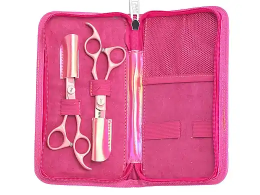 Finální Výprodej Sada nůžek SilkCut růžové Olivia Garden ThinkPink 575/635TP