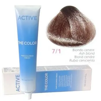Sezónní Sleva ACTIVE The Color Permanentní krémová barva na vlasy - Popelavá blond 7-1