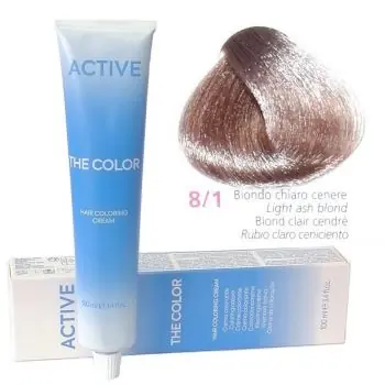 Akční Cena ACTIVE The Color Permanentní krémová barva - Světle popelavá blond 8-1