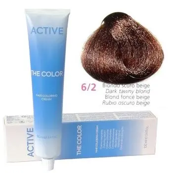 ACTIVE The Color Krémová barva na vlasy - Tmavě béžová blond 6-2 Horká Nabídka