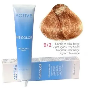 ACTIVE The Color Permanentní krémová barva - Nejsvětlejší béžový blond 9-2 Sezónní Sleva