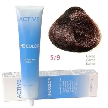 Značkový ACTIVE The Color Permanentní krémová barva na vlasy - Cacao kakaová 5-9