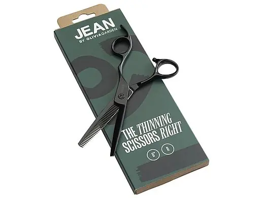 Prémiové kadeřnické efilační nůžky OG Jean Barber Thinner Shear 6" - černé, efilační Kup Teď