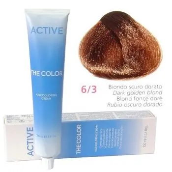 Autentický ACTIVE The Color Permanentní krémová barva na vlasy - Tmavá zlatá blond 6-3